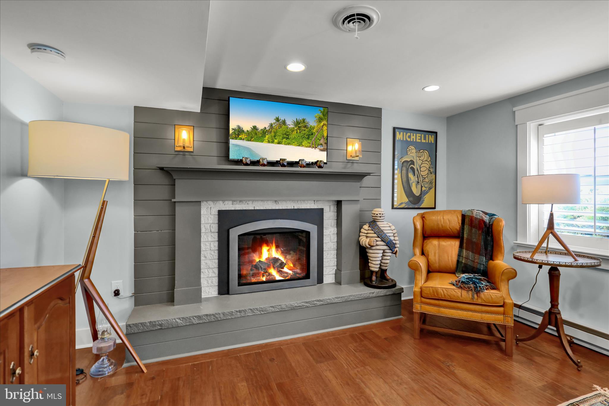45 Mast Road Oley, PA 19547 - Photo 25 of 39 a living room with furniture and a fireplace