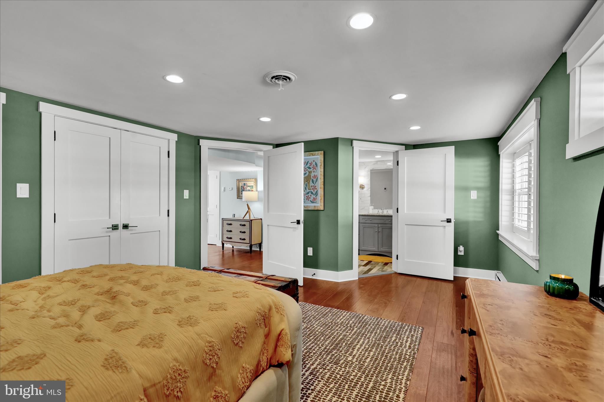 45 Mast Road Oley, PA 19547 - Photo 29 of 39 a bed room with a bed and a large mirror