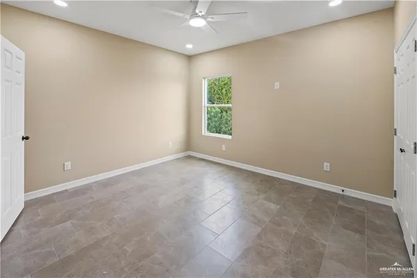 an empty room with a window