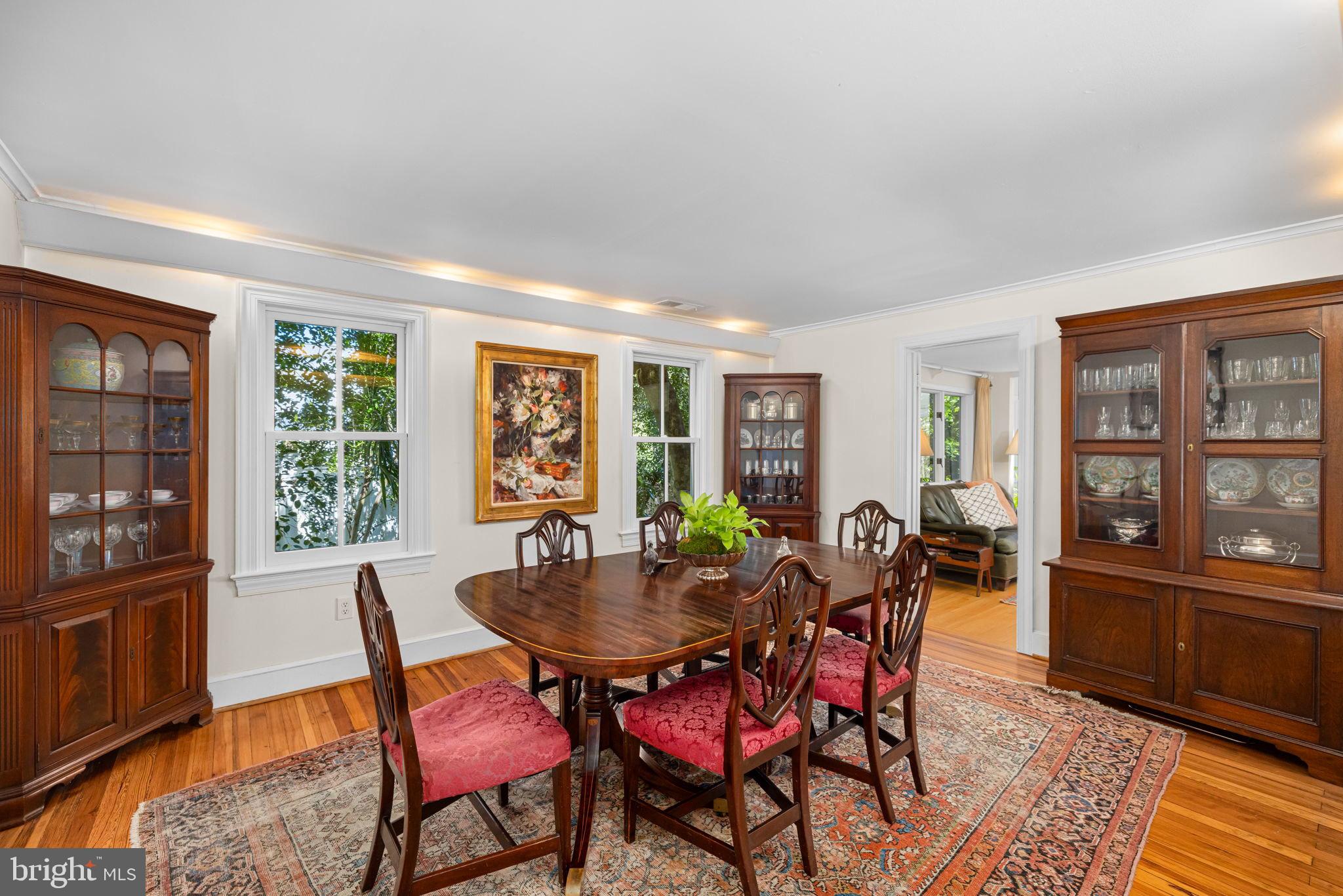 6139 Franklin Park Road McLean, VA 22101 - Photo 12 of 49 a view of a dining room with furniture window and wooden floor