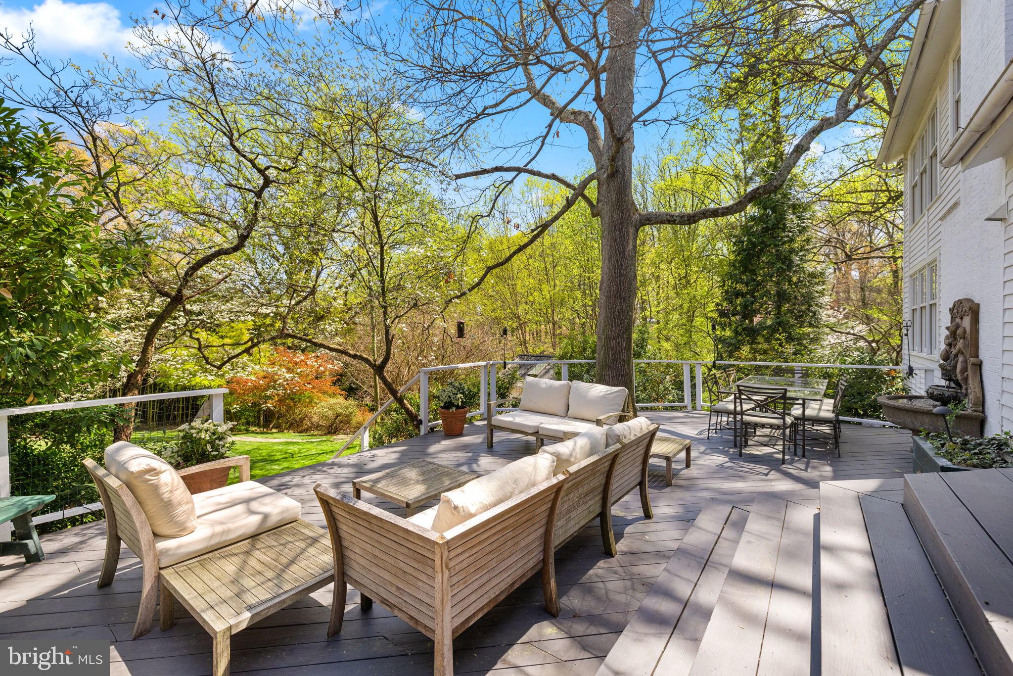 6139 Franklin Park Road McLean, VA 22101 - Photo 2 of 49 Deck overlooks a beautifully landscaped lawn