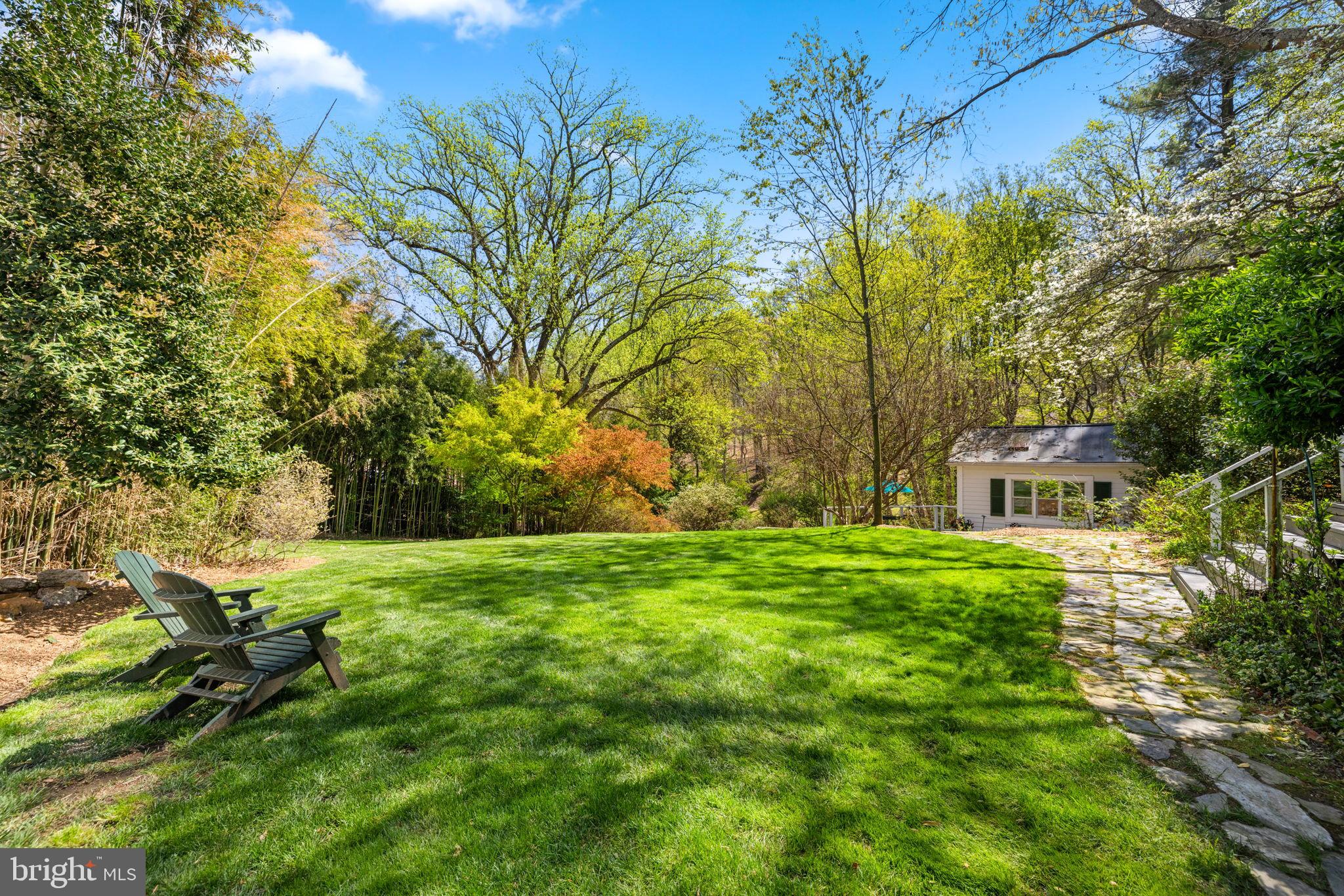 6139 Franklin Park Road McLean, VA 22101 - Photo 28 of 49 a backyard of a house with plants and large trees