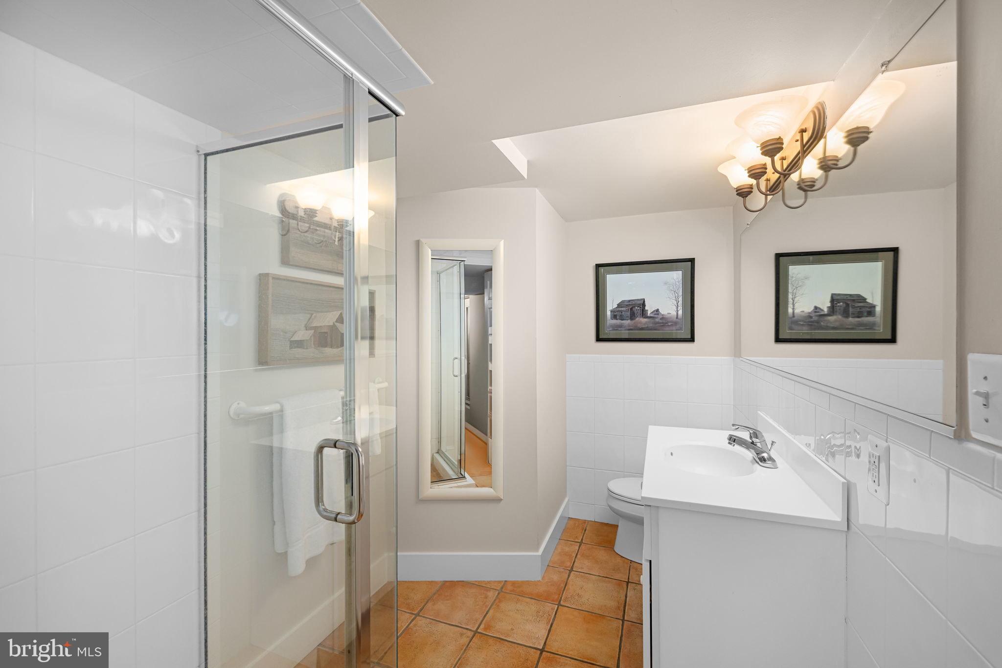 6139 Franklin Park Road McLean, VA 22101 - Photo 38 of 49 a bathroom with a sink a mirror and a shower