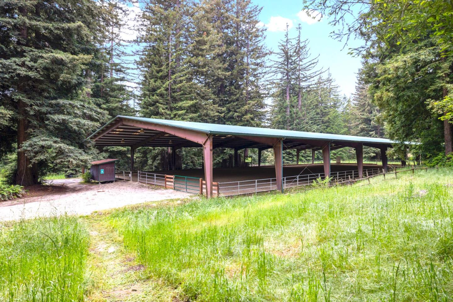 3675 Bonny Doon Road Santa Cruz, CA 95060 - Photo 19 of 59 a view of a swimming pool with a patio