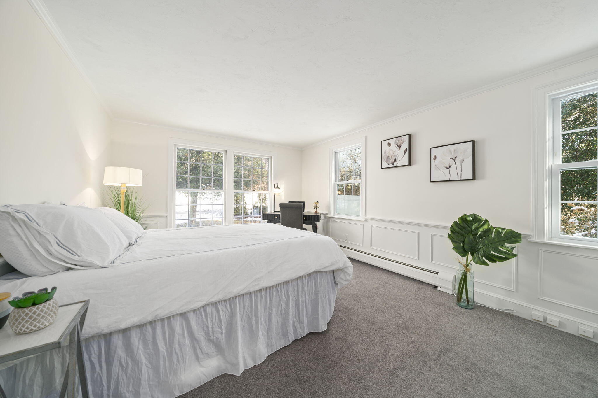 10 Sail -A-Way Barnstable, MA 02632 - Photo 11 of 32 a bedroom with a bed and a potted plant