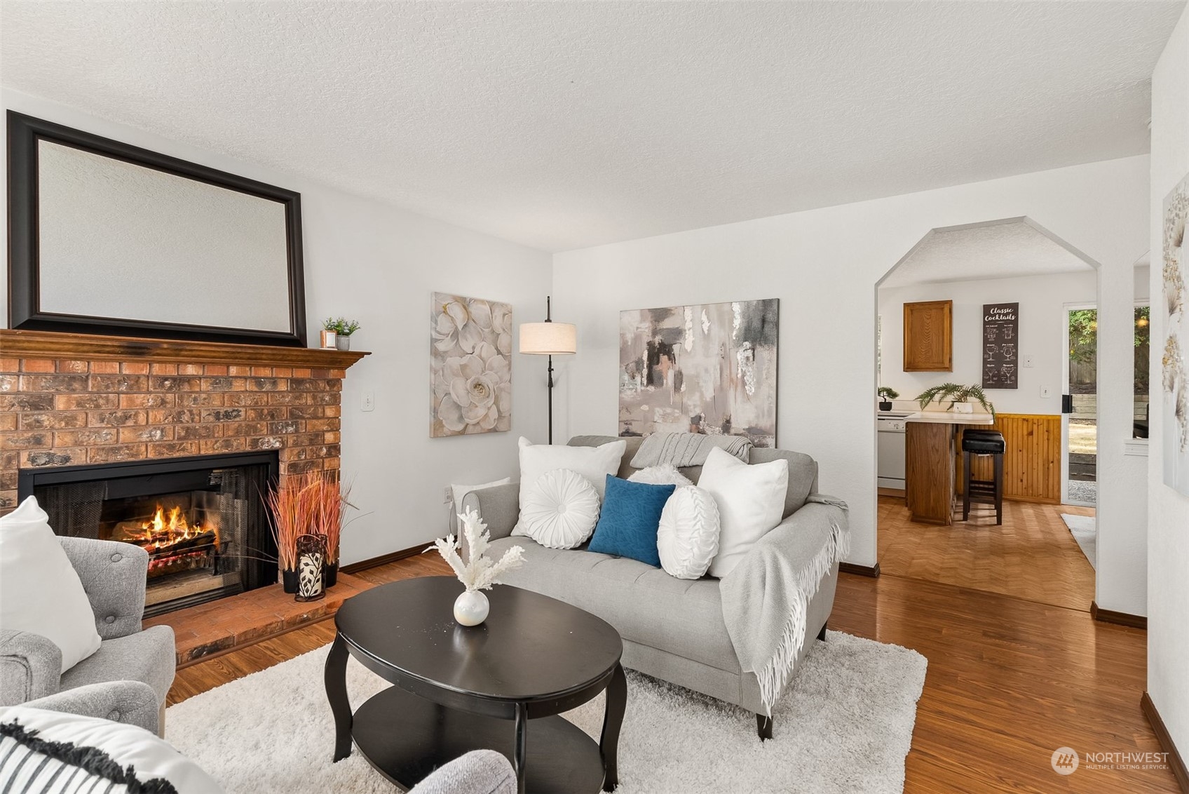 16530 3rd Drive Southeast Bothell, WA 98012 - Photo 6 of 40 a living room with furniture and a fireplace