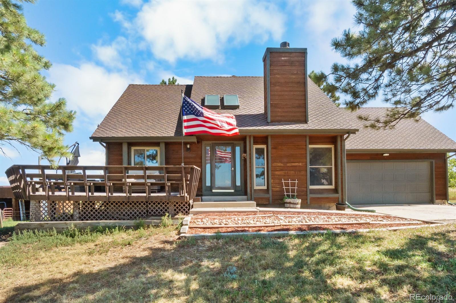 3163 Windstream Lane Elizabeth, CO 80107 - Photo 37 of 48 a front view of a house with swimming pool
