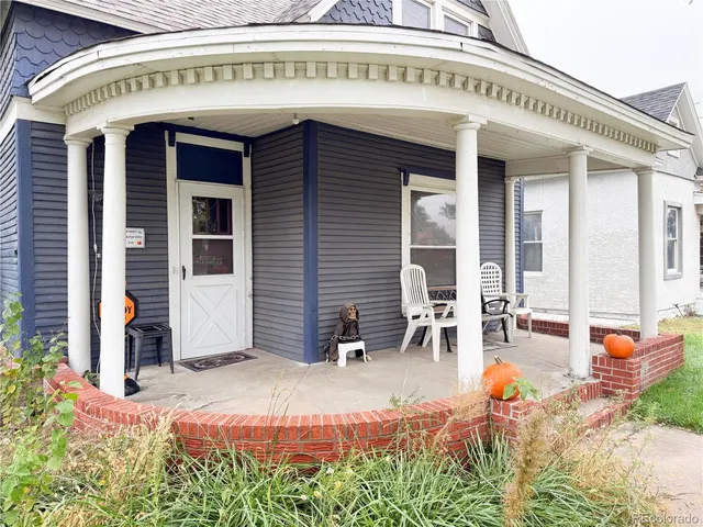 a view of a house with patio