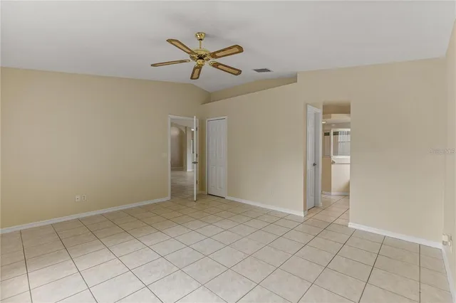 a view of an empty room and window