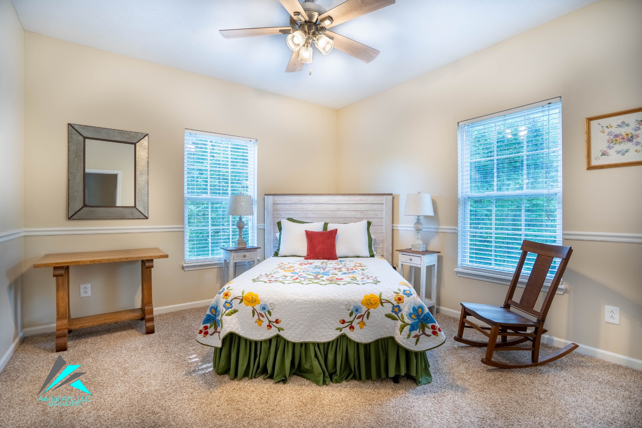 9946 Lebanon Road Murfreesboro, TN 37129 - Photo 15 of 20 a bedroom with a bed a chair and fireplace