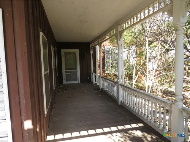 a view of a porch