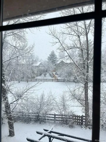 a view of a lake from a window