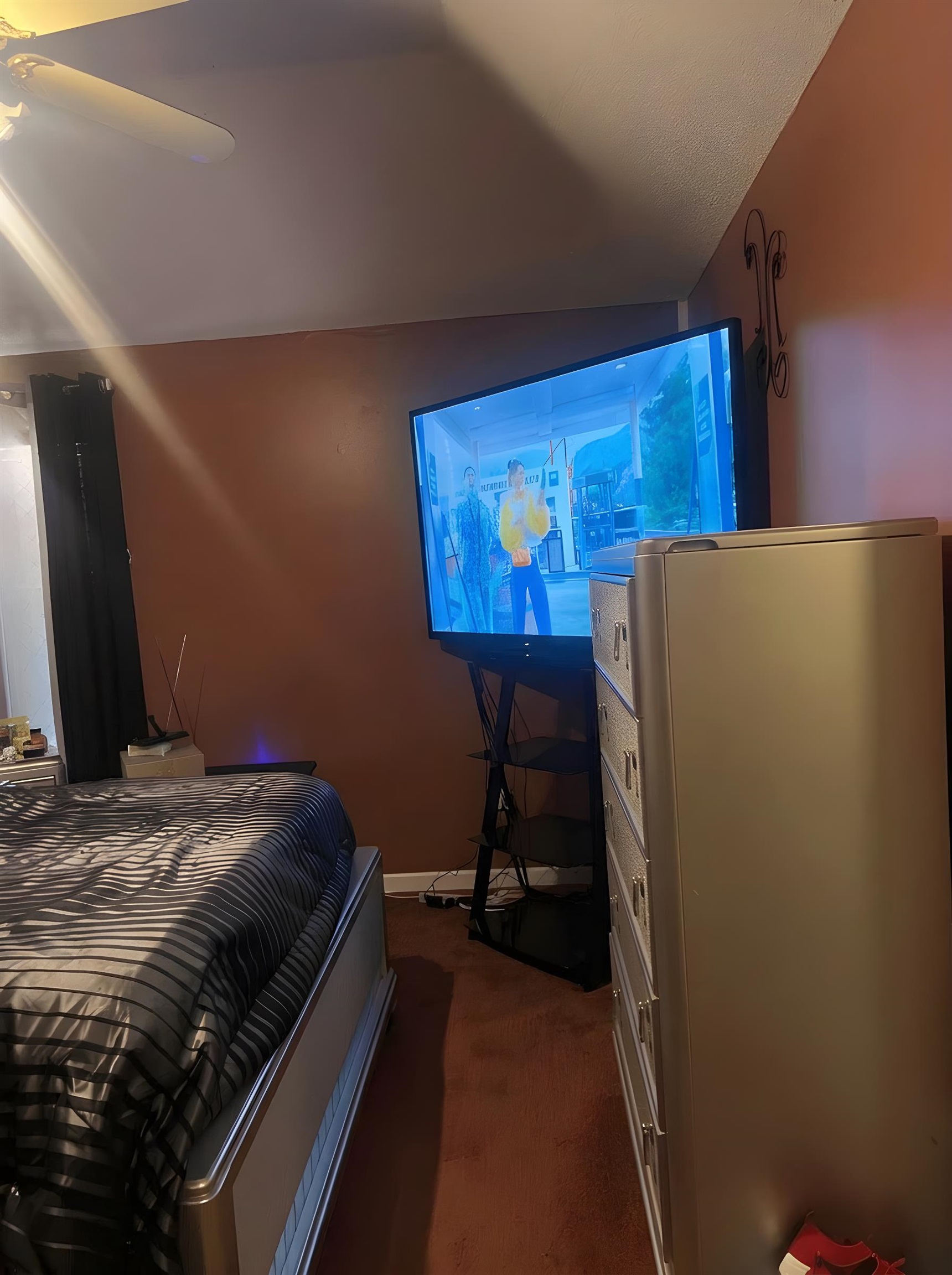 4005 Long Creek Road Memphis, TN 38125 - Photo 30 of 37 Bedroom featuring ceiling fan and dark colored carpet