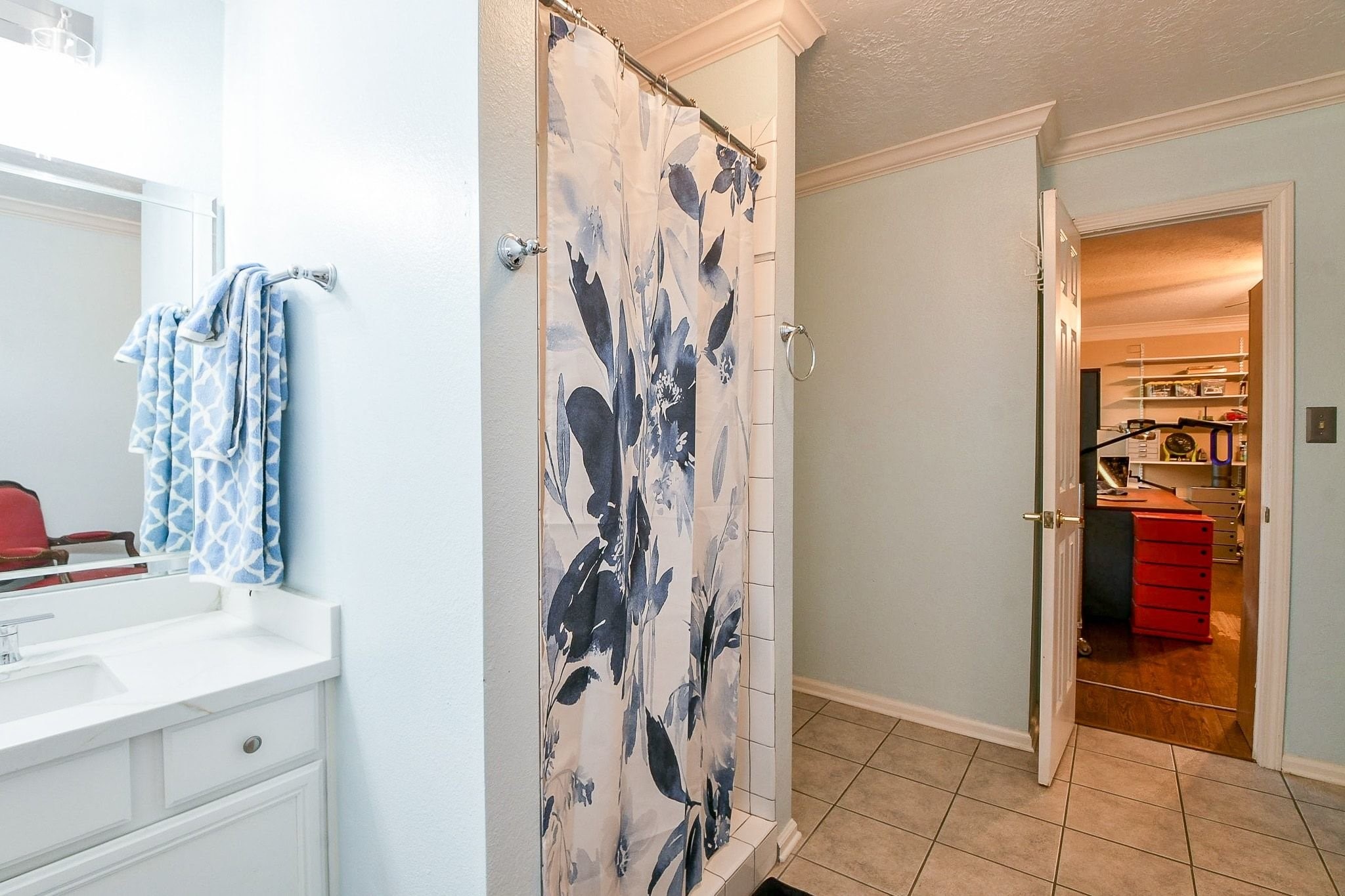 6607 Misty Springs Lane Spring, TX 77379 - Photo 20 of 31 The room is open and another walkway to a large room used as a office.