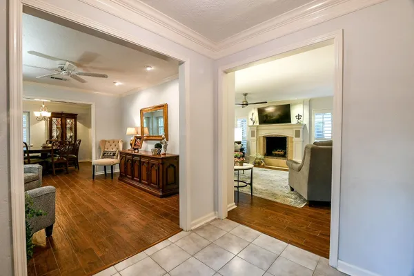 a living room with furniture and a view of living room