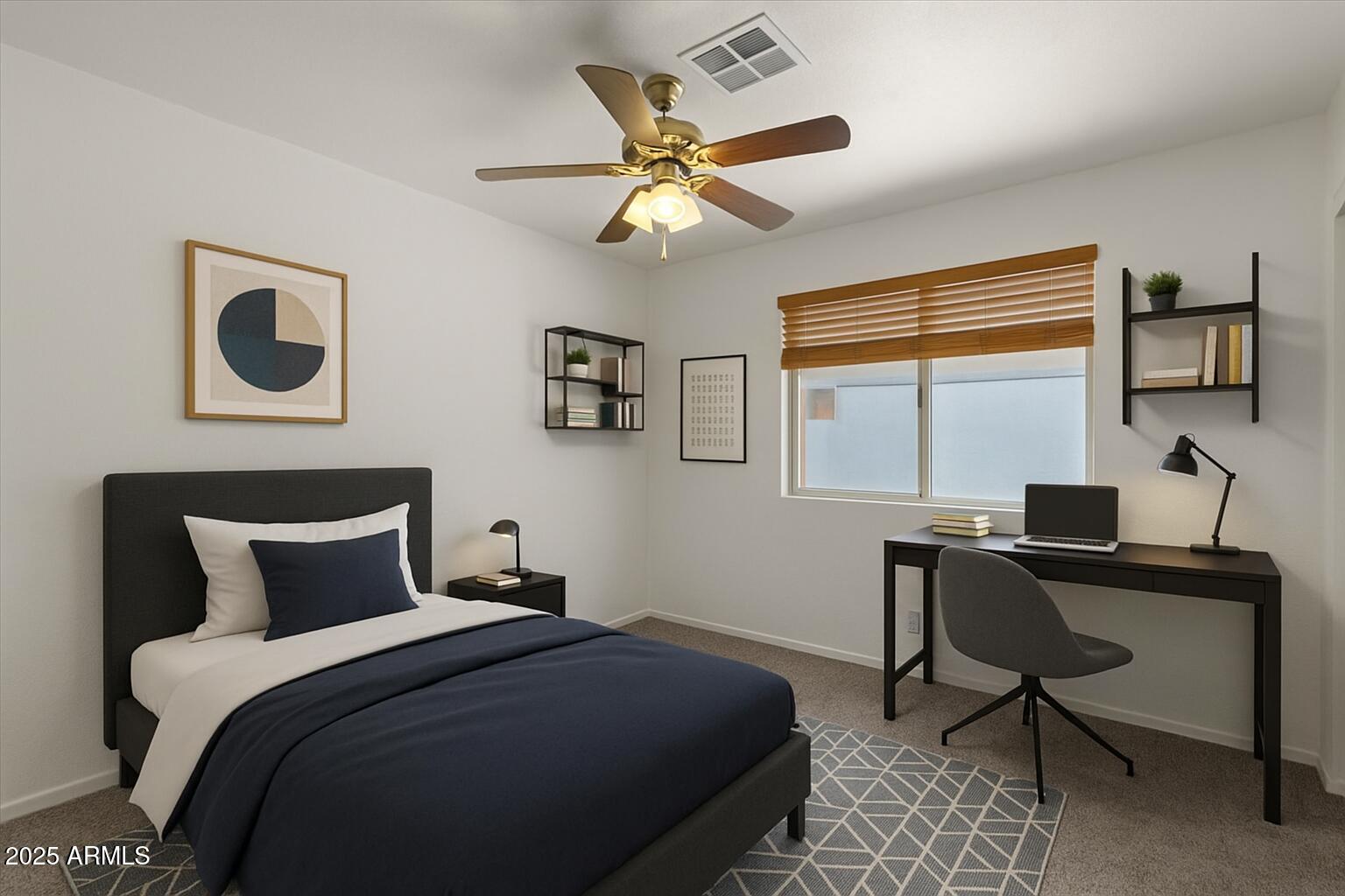 9163 West St John Road Peoria, AZ 85382 - Photo 27 of 38 a bedroom that has a bed and a desk in it