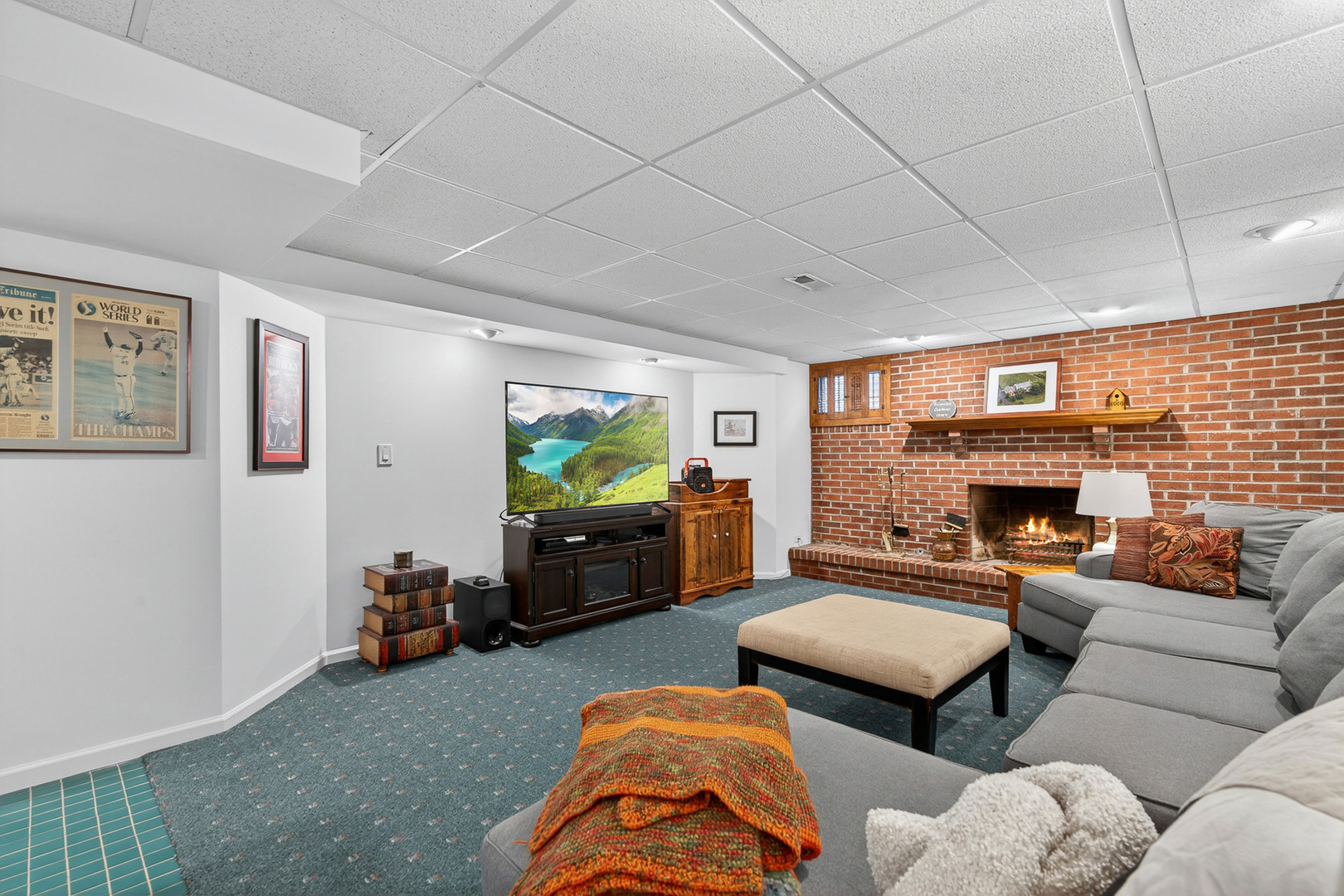 20633 North Primrose Court Deer Park, IL 60010 - Photo 29 of 43 a living room with furniture and a fireplace