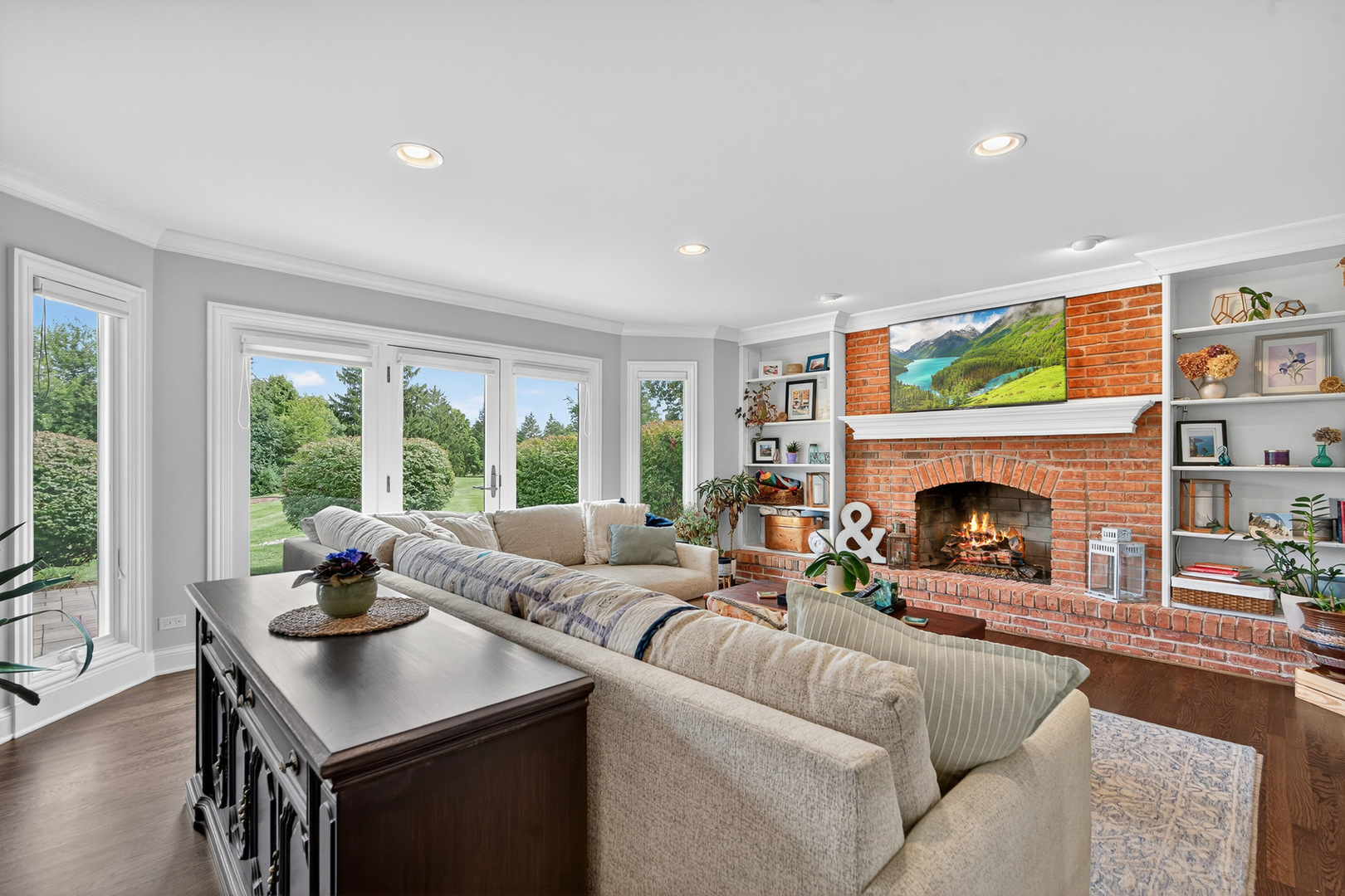 20633 North Primrose Court Deer Park, IL 60010 - Photo 3 of 43 a living room with furniture and a fireplace