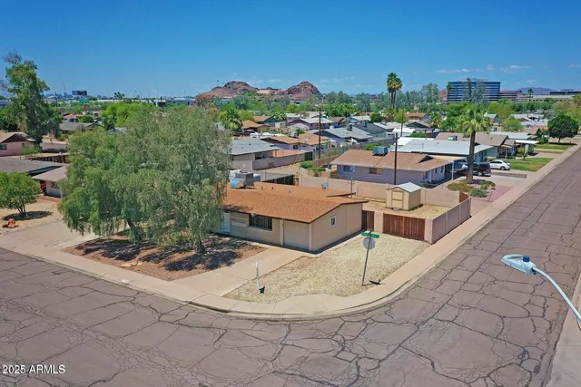 a view of a swimming pool and outdoor space