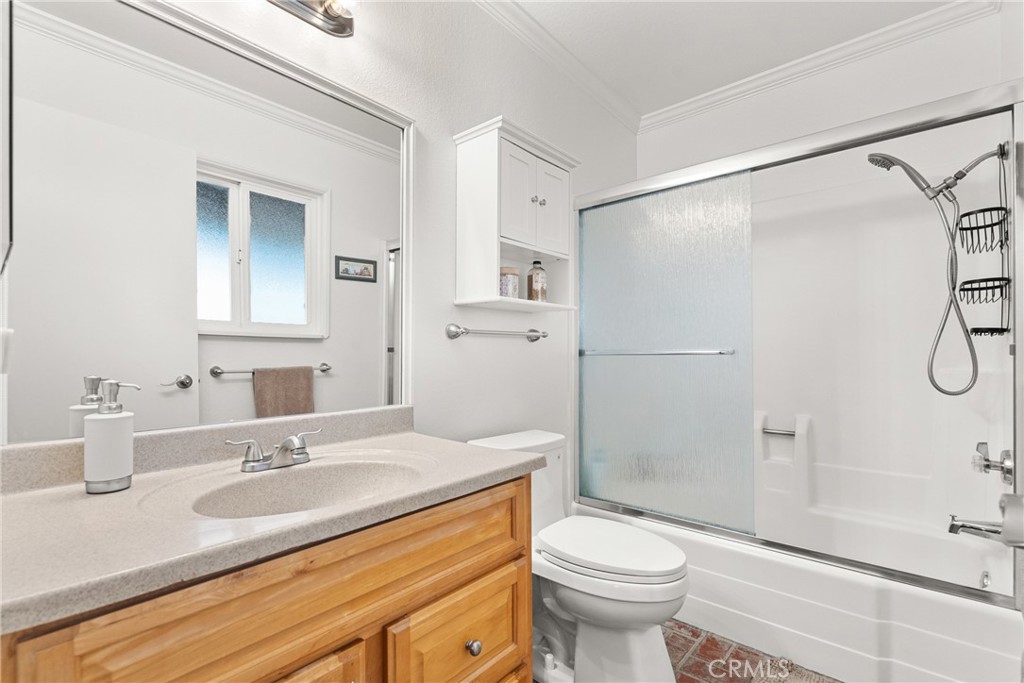 31436 Arrow Point Drive Castaic, CA 91384 - Photo 48 of 76 a bathroom with a sink a toilet and shower