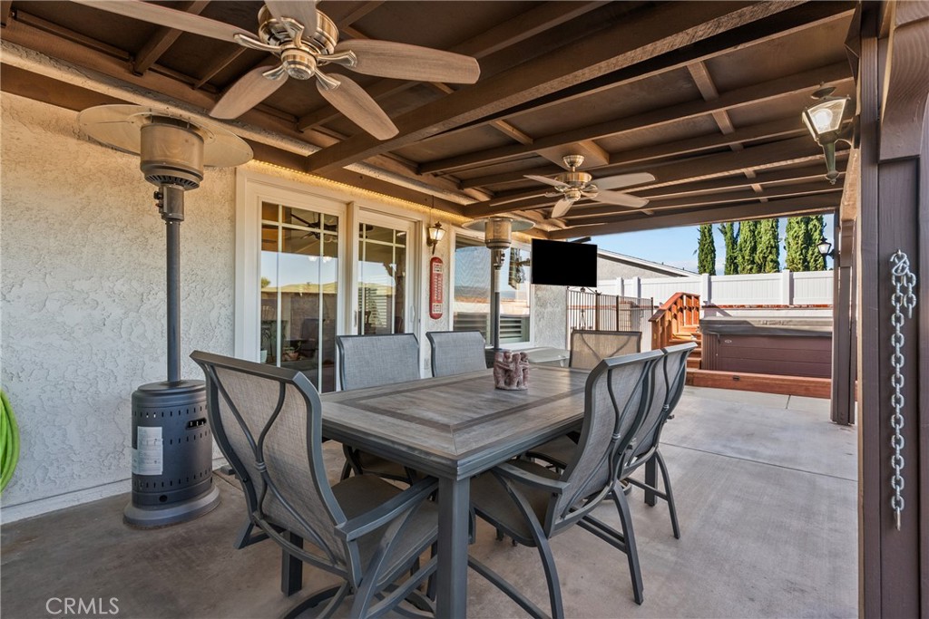 31436 Arrow Point Drive Castaic, CA 91384 - Photo 59 of 76 a view of an outside dining space with furniture