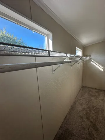 a view of a closet area