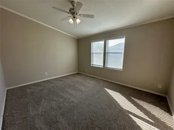 an empty room with an entryway