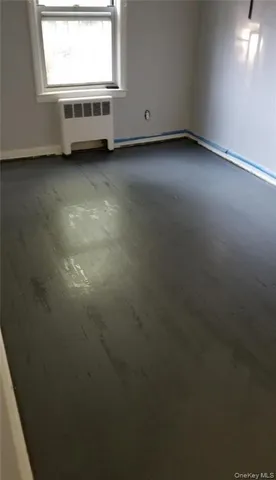 an empty room with a window