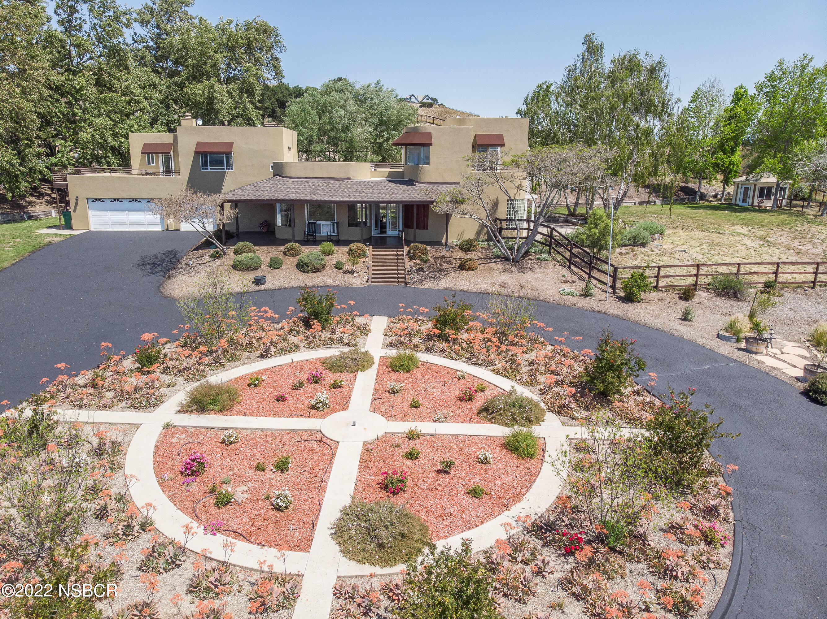1833 Cougar Ridge Road Buellton, CA 93427 - Photo 3 of 46 an aerial view of a house with a swimming pool