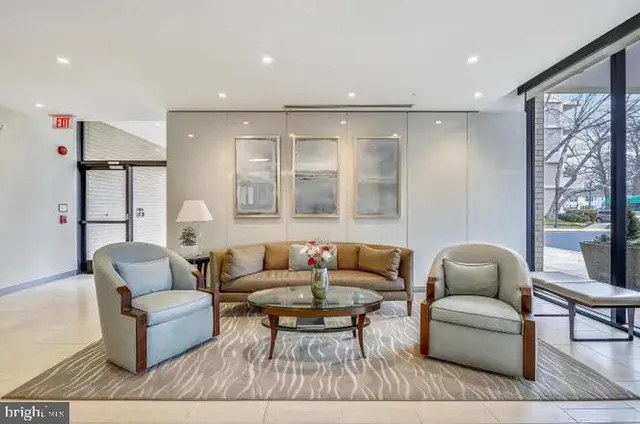 a living room with furniture and a couch