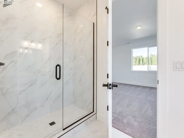 a view of a backyard with an outdoor space