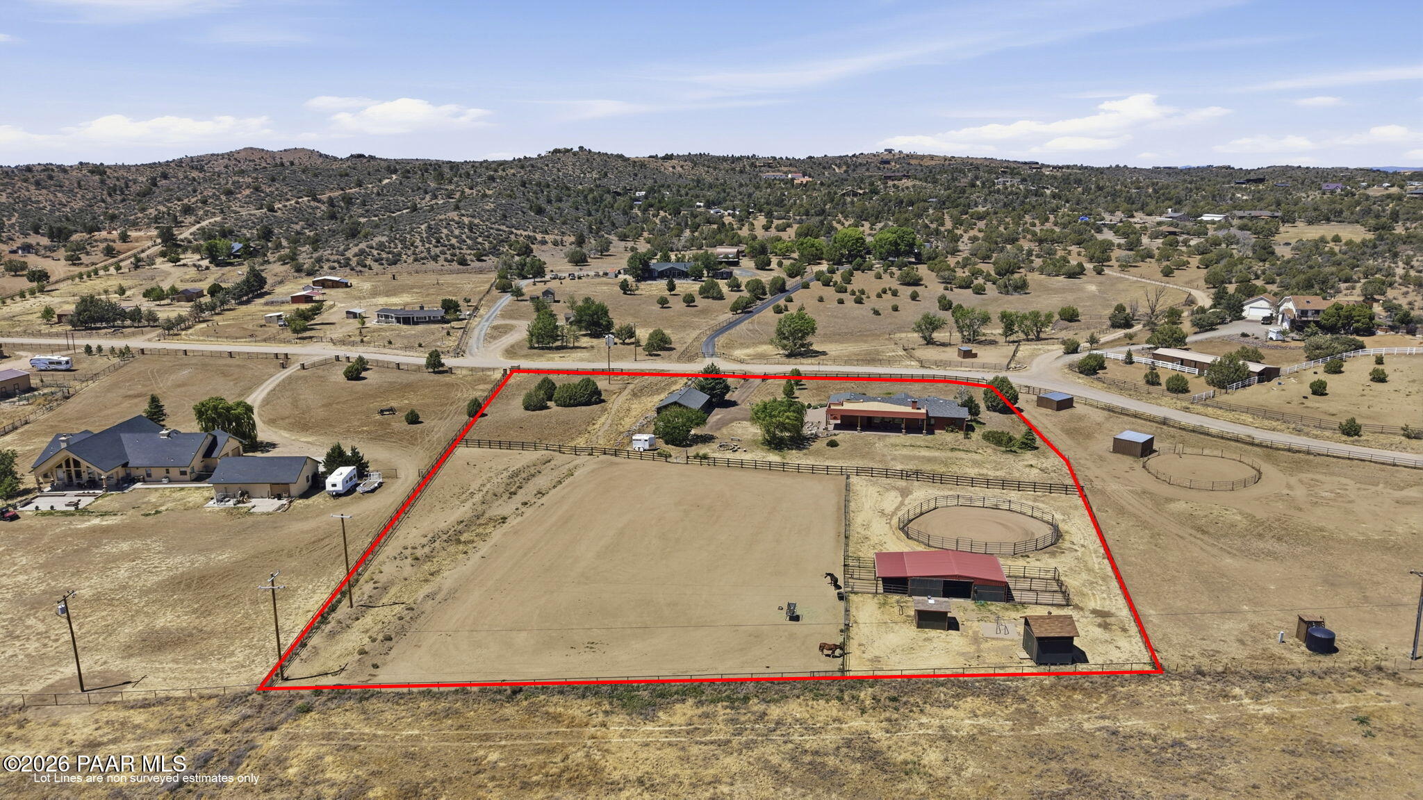 5275 West Stazenski Road Prescott, AZ 86305 - Photo 63 of 64 63-Aerial 4 Lot Lines
