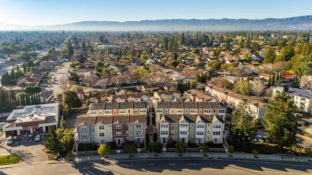 a view of a city with tall buildings