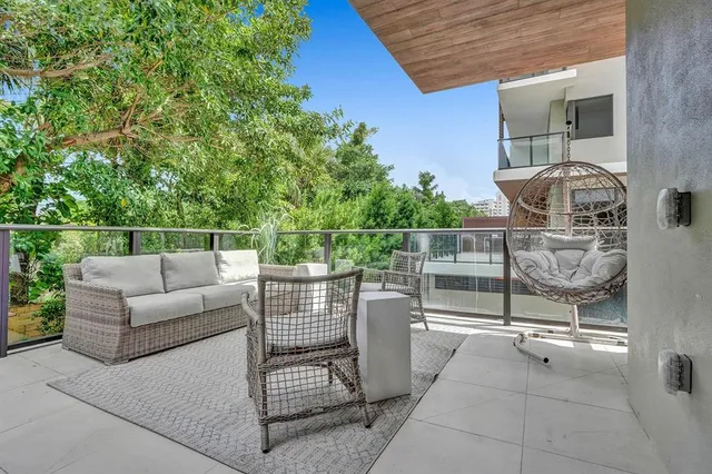 a view of kitchen with furniture and counter space