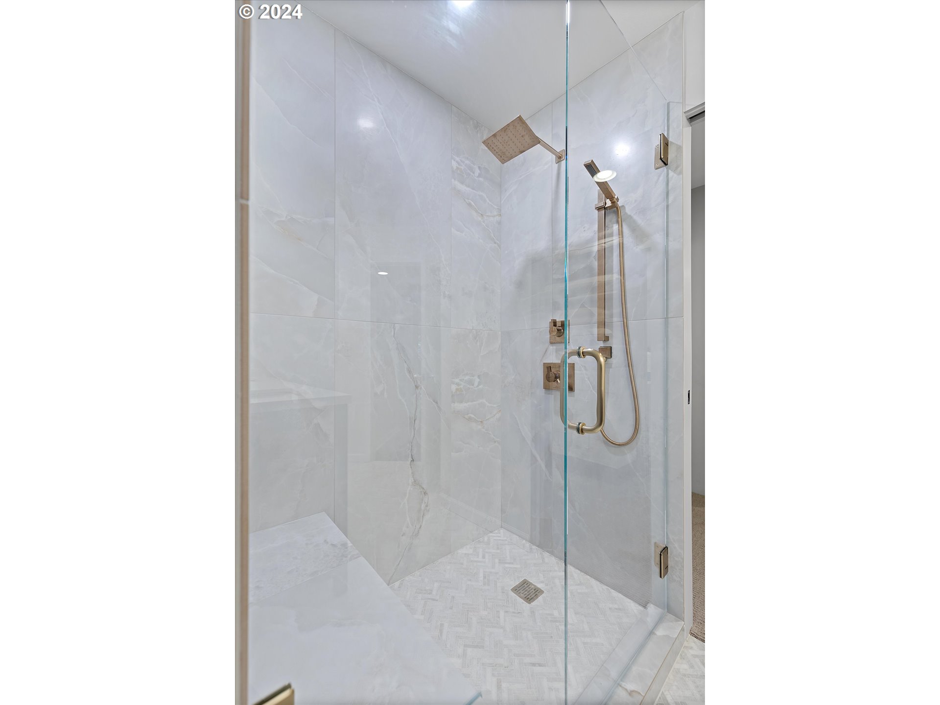 3427 Southwest Dosch Road Portland, OR 97239 - Photo 13 of 48 a bathroom with a shower and a sink