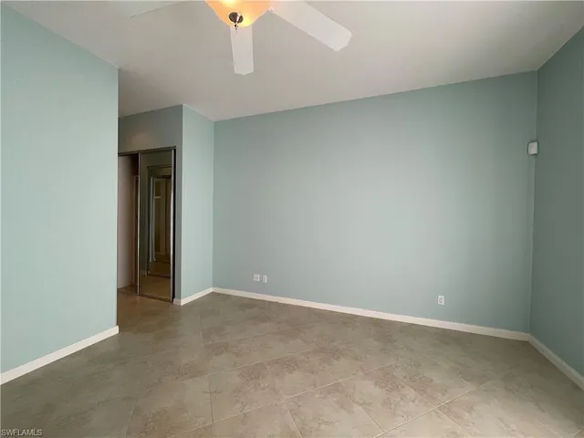 an empty room with an entryway
