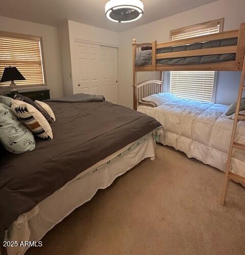 207 Blue Ridge Road Mormon Lake, AZ 86038 - Photo 28 of 66 a bedroom with a bed and a window