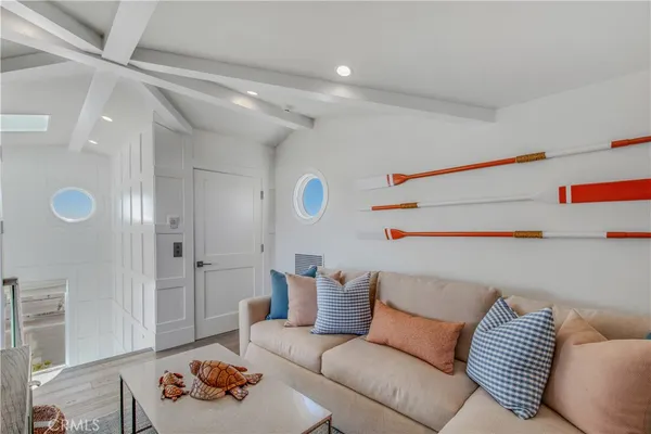 a outdoor space with patio the couches and a potted plant on the table