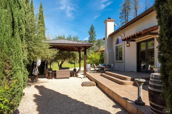 a outdoor living space with patio furniture