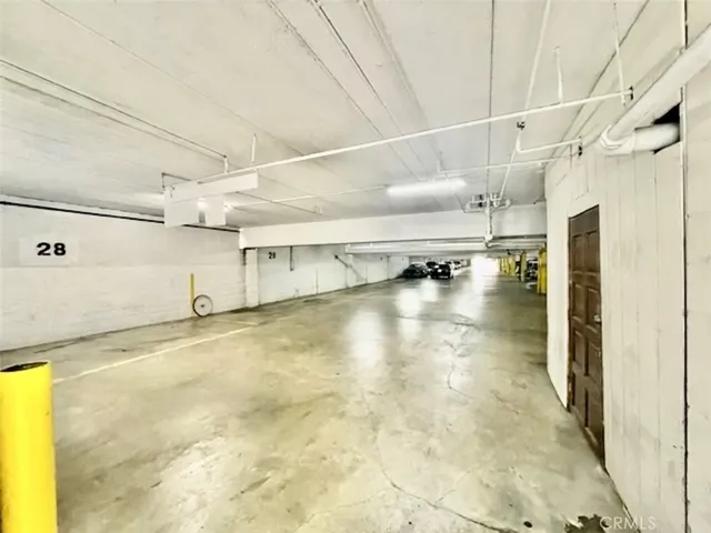 a view of a indoor garage