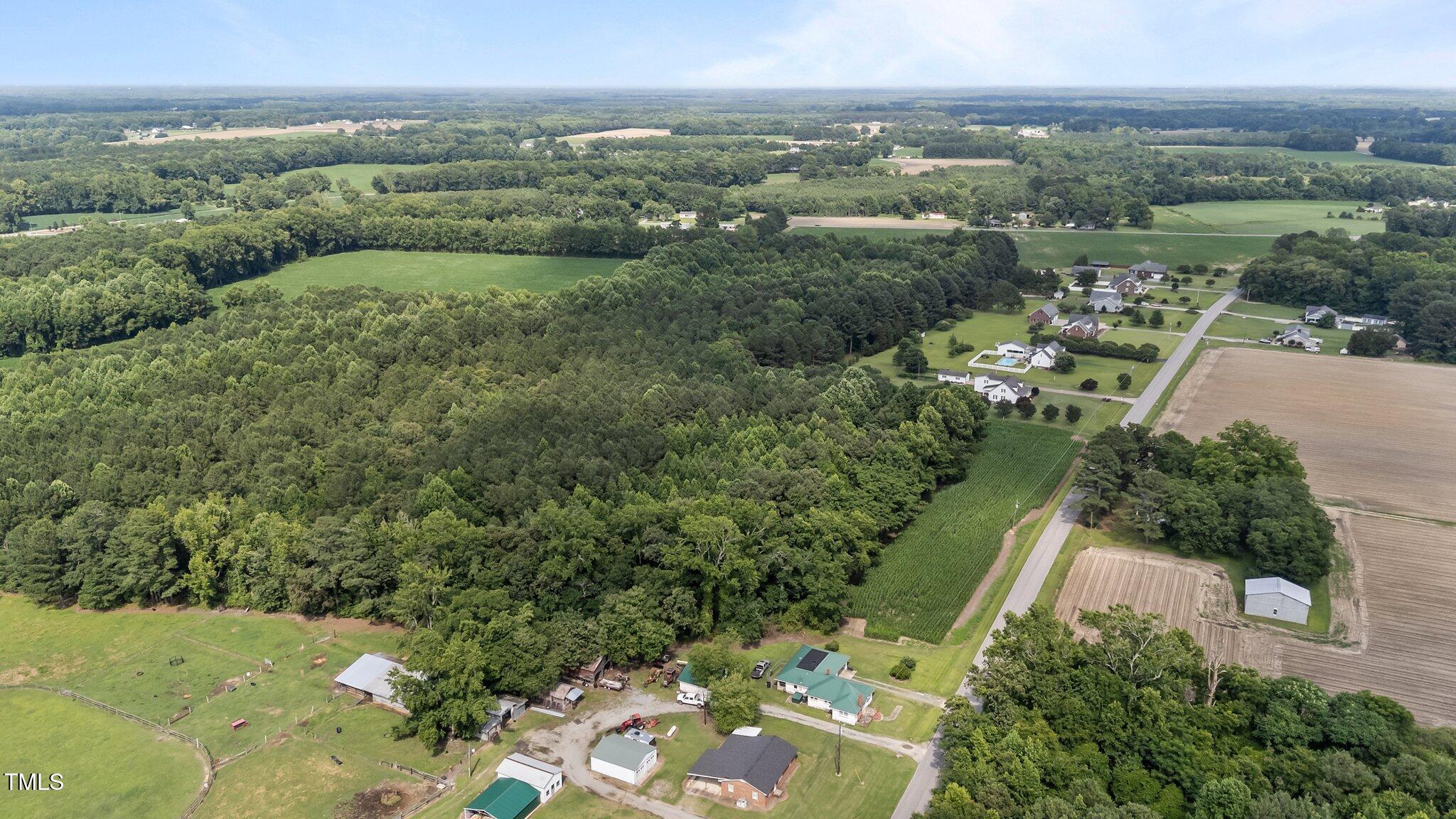 1299 Piney Grove Church Road Kenly, NC 27542 - Photo 5 of 9 an aerial view of a city with lots of residential buildings