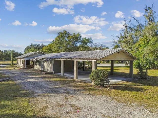 a view of a lake in middle of the town