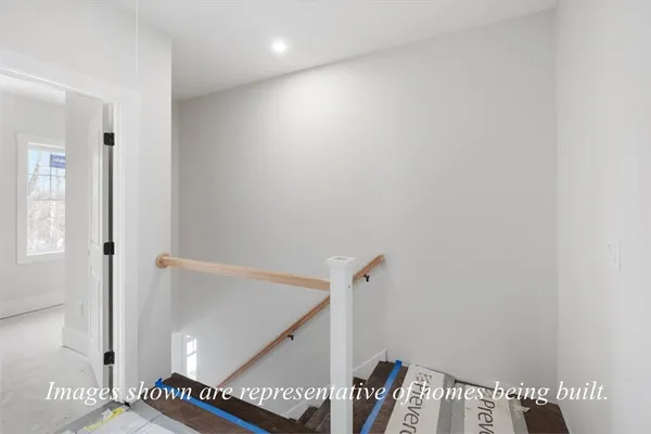 a view of an entryway with stairs