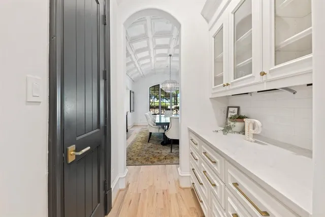 a kitchen with stainless steel appliances granite countertop a refrigerator and sink