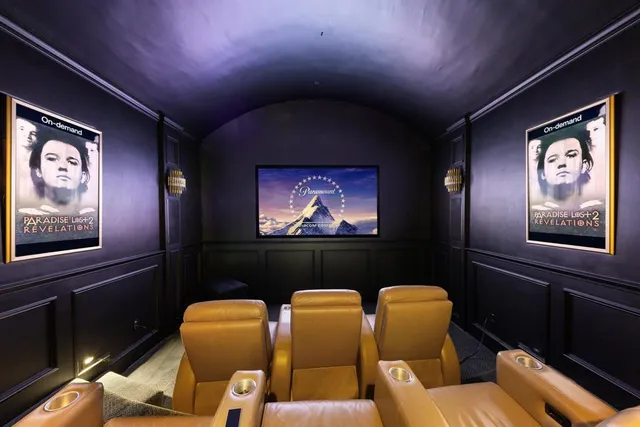 a group of chairs in a room