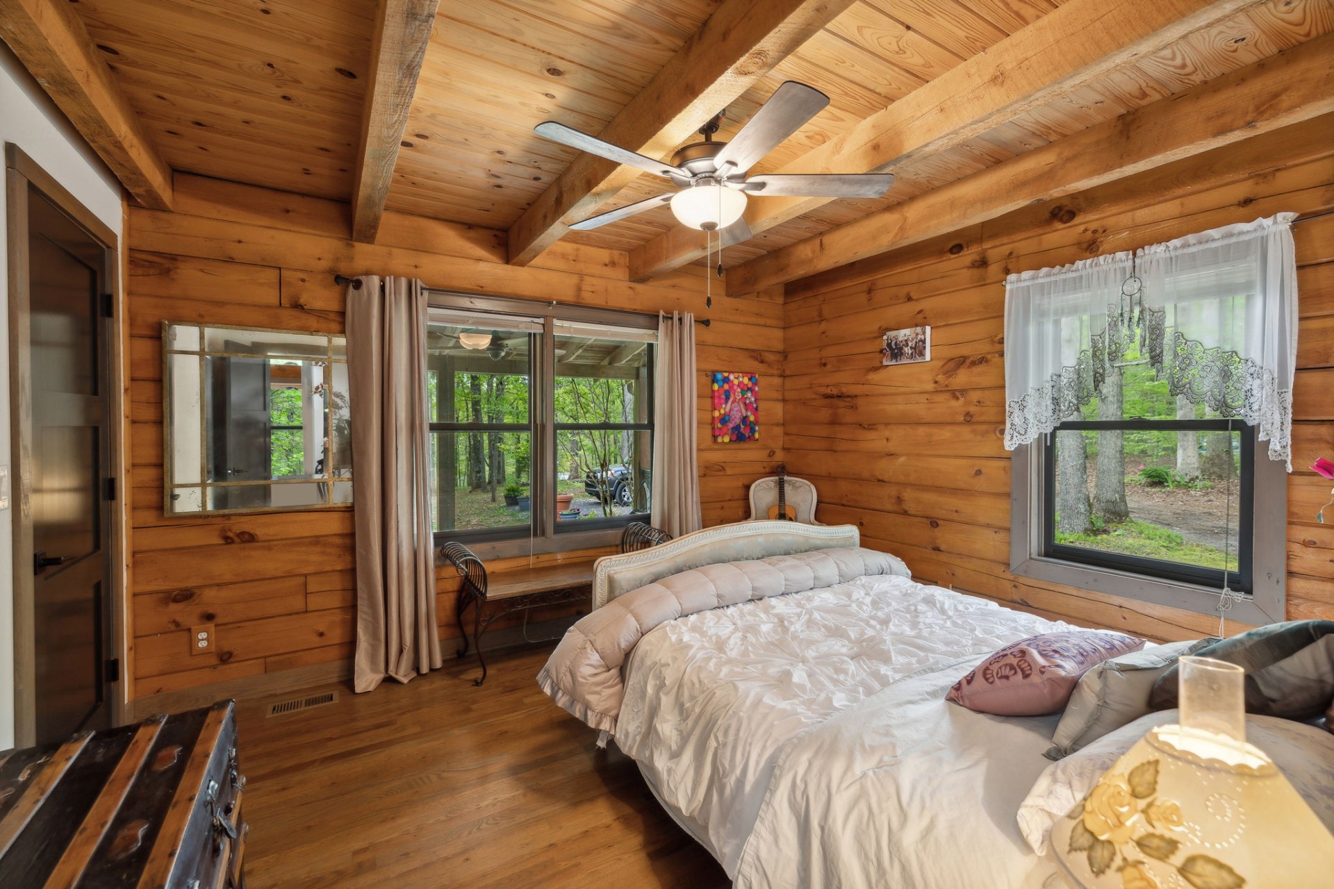5617 A Pinewood Road Franklin, TN 37064 - Photo 30 of 67 a bedroom with a bed and wooden floor