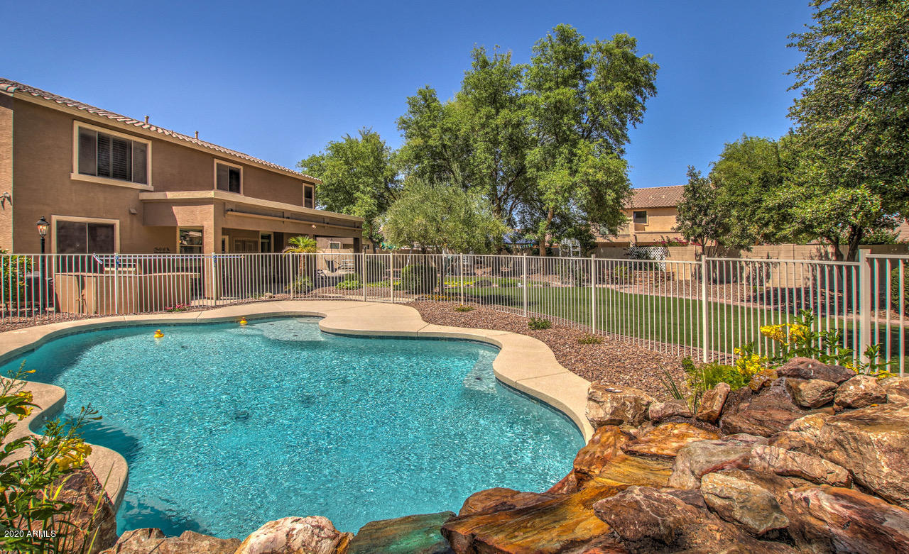 2979 South Martingale Road Gilbert, AZ 85295 - Photo 45 of 52 Backyard Pool and Waterfall - NW