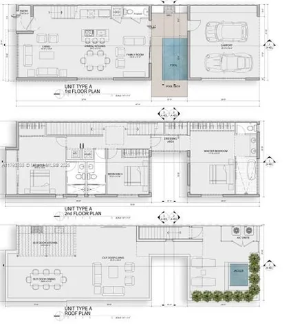 a view of a kitchen with stainless steel appliances kitchen island granite countertop a sink and cabinets