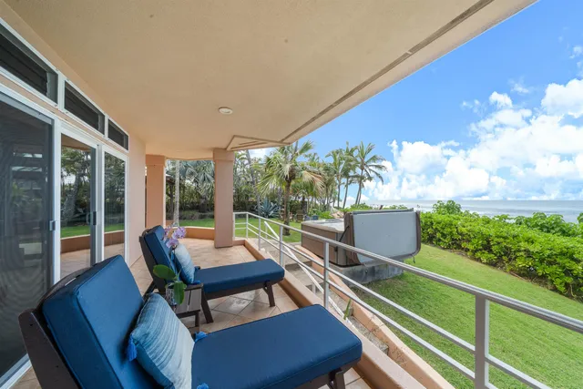 a outdoor living space with furniture