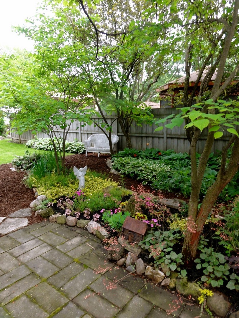 145 Woodside Road Riverside, IL 60546 - Photo 23 of 26 a garden with flowers and trees